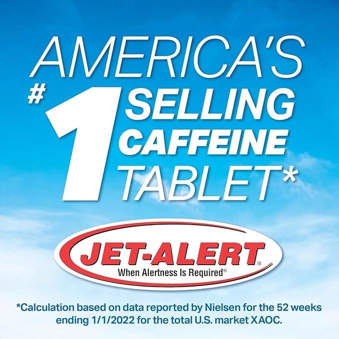 Jet-Alert 100 MG Each Caffeine Tab 120 Count - Pack of 3