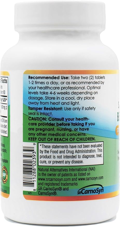 Sustained Release Beta-Alanine-Strength & Endurance Formula-1,600 mg 120 Tablet