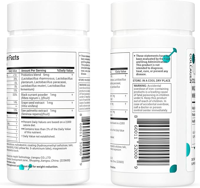 Collagen Peptides for Women, Beauty Vitamin & Mineral Supplement,Contains Vitamin D3, Probiotics for Women & Collagen Peptides,Vitamin E,Vitamin B Complex 60 Tablets