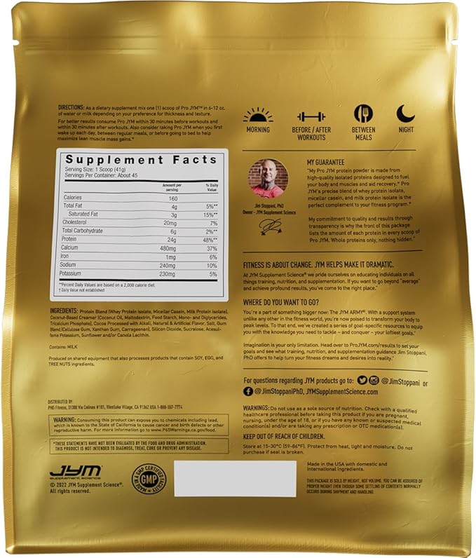 Pro JYM Chocolate Peanut Butter Protein Powder - Whey Protein Isolates, Casein, & Milk Protein, Lean Muscle Building for Men & Women, JYM Supplement Science, 45 Servings