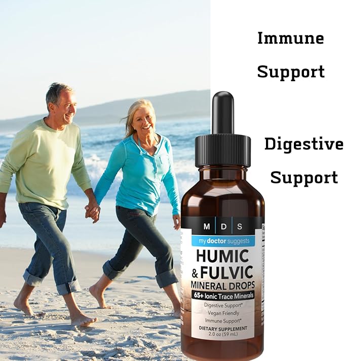 Humic & Fulvic Acid Supplement - Enhanced Nutrient Absorption & Detox, 2oz Liquid - Optimal Wellness Formula
