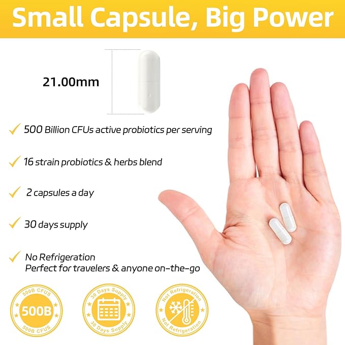 Probiotics for Men, 500 Billion CFU 12 Strains Mens Probiotic with Turmeric Cranberry & Goji, Gut Health for Men, Probiotics for Men Digestive Health, Bloating, Immune & Overall Health, 120-Day Supply