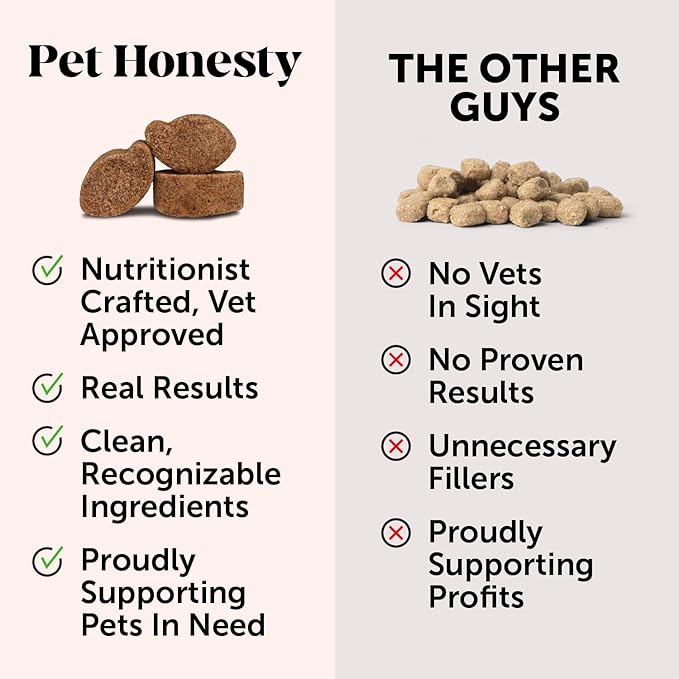 Pet Honesty Multivitamin Puppy Treats - Essential Dog Supplements & Vitamins for Learning and Cognitive Development- Probiotics, Omega Fish Oil for Health & Heart, Immune Health - Dog Health Supplies