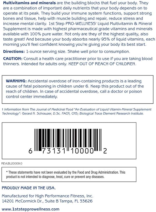 Liquid Multivitamin & Mineral Citrus Burst 16 fl oz (1 pt) 473 ml