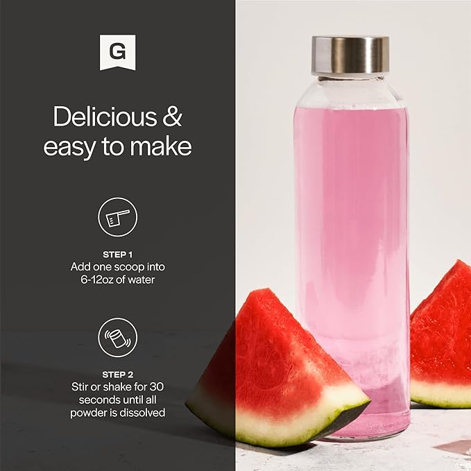 Gainful Pre Workout Powder, Caffeine Free with Creatine, L Citrulline, Beta Alanine, BCAA's, Energy & Muscle Support, Watermelon, 14 Servings