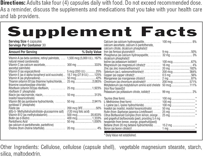 Country Life Max for Vegans - 120 Vegan Capsules - Daily Multivitamins for Men - Immune Support Supplement - Contains Vitamin B12, Iron, Amino Acids, Coenzyme B Vitamins - Gluten-Free