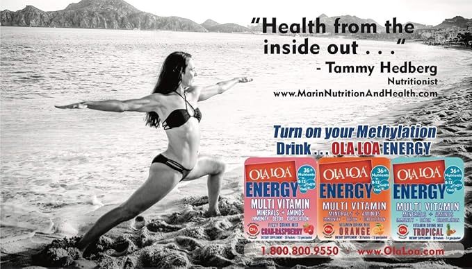 Ola Loa Energy Tropical Multi Vitamin Drink Mix - Amino Energy Powder, Gluten Free, Detox, Dairy Free, Caffeine Free - Drink Your Vitamins for The Rigors of Daily Life - 30 Packets (8.25oz)