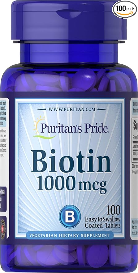 Puritan's Pride Biotin 1000 mcg-100 Tablets
