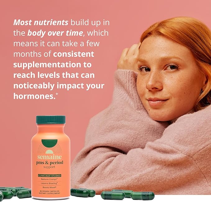 PMS & Period Relief - Menstrual Cramp Relief: No More Period Cramps, Mood Swings, or Bloating. PMS Supplement for Happy Hormones and Period Relief. (36 Count)