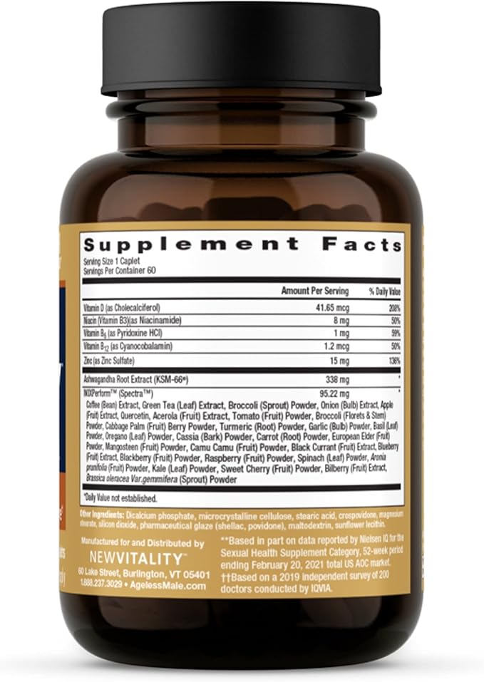 Max Total Testosterone Booster for Men (180 Caplets, 3-Pack)