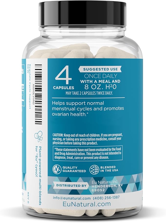 Regulate Cycle Support – Hormone Balance for Women at Optimal 40:1 Myo-Inositol & D-Chiro Inositol – Supplement for Period Consistency, Menstrual & Ovulation Support – 120 Vegan Soft Capsules