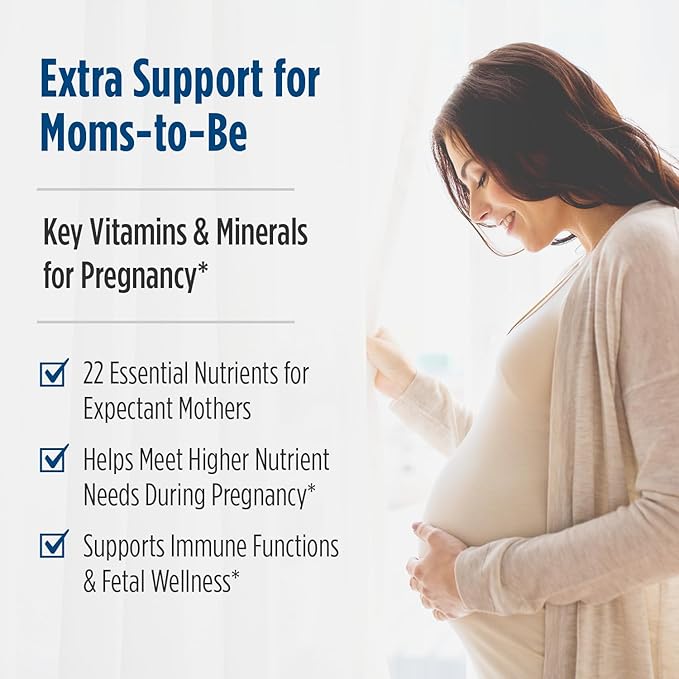 Nordic Naturals Prenatal Multivitamin for Women - Daily Vegetarian Prenatal Vitamins - 22 Essential Nutrients, Including B6, Folate, and Iron - 60 Tablets - 30 Servings