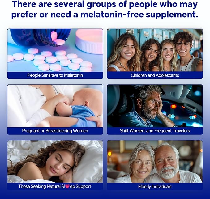 Melatonin Free 5-HTP GABA Sleep Supplement Gummies for Adults & Kids 12+ with L-Theanine, Magnesium Glycinate, L-Tryptophan, Apigenin - Sugar Free, Strawberry Flavor, Vegan, 120 Count