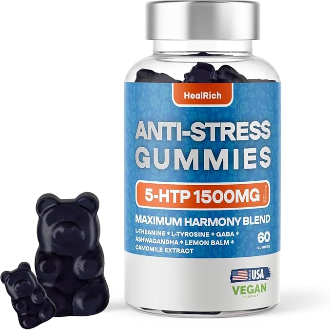 Tranquil Gummies - Herbal Blend for Stress Relief and Mental Clarity - Vegan Formula for Adults - Made in USA