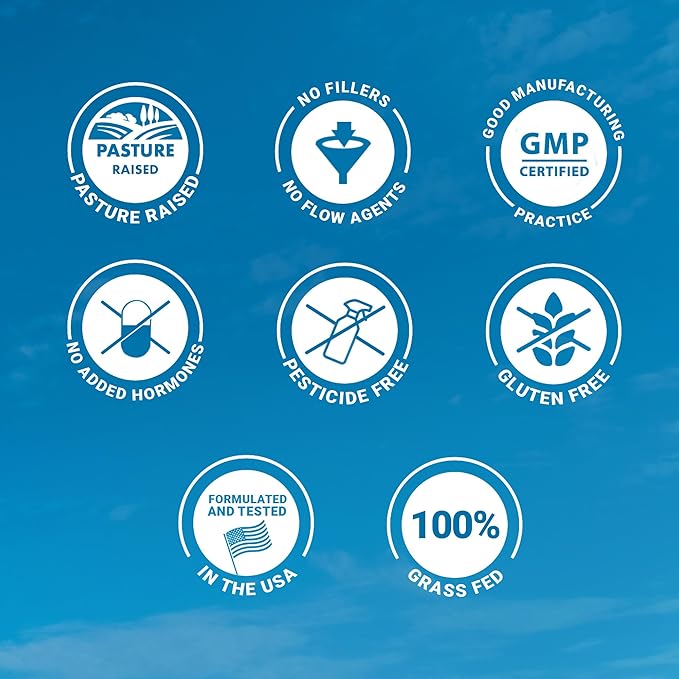 Ultimate Male Optimization 100% Grass Fed Beef Organ Supplement - Supports Test, Energy & Overall Men's Health & Wellness - Non-GMO Grass Fed Beef Organ Supplement with Liver, No Fillers 180 Capsules