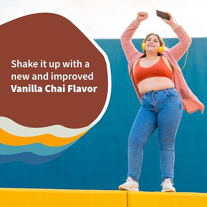 Garden of Life Meal Replacement Shakes, Vegan Protein Powder, Raw Organic Protein Powder, Vanilla Chai Protein Powder with Plant Based Pea Protein, Sprouts, Greens, Probiotics, Dairy Free 28 Servings