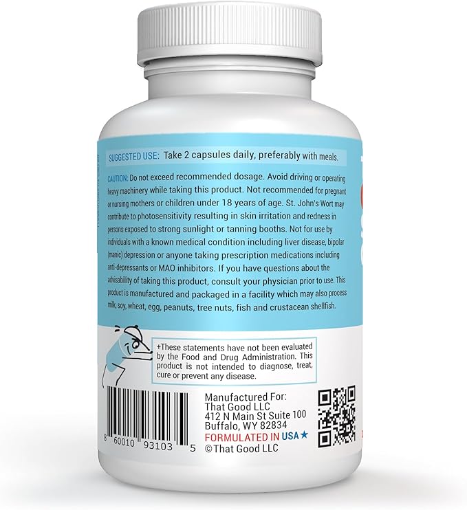 That Good Supp Co - That Good Mood Support Supplement for Women & Men - Mood Booster, Supports with Stress Relief & Cognitive Well Being - Vitamin B12, 5-HTP, Ashwagandha Root, GABA - Made in USA