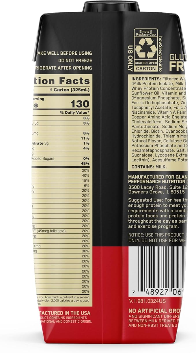 Optimum Nutrition Gold Standard Protein Shake, 24g Protein, Ready to Drink Protein Shake, Gluten Free, Vitamin C for Immune Support, Strawberry, 11 Fl Oz, 12 Count (Pack of 1) (Packaging May Vary)