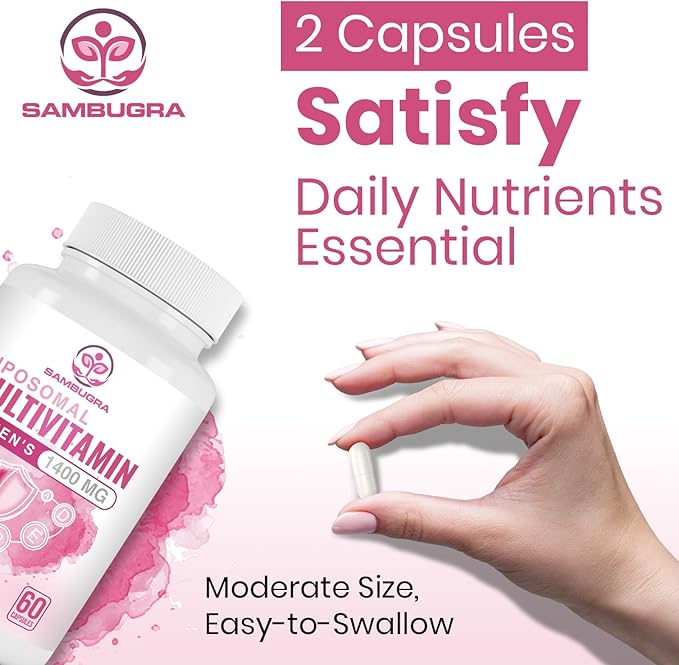 Liposomal Multivitamin for Women 1400MG - Womens Daily Multi Vitamins Supplements with Iron, Vitamin A, C, D, E and B Complex for Immune Health, Hair & Skin Support for Women 18+,600 Vegan Capsules