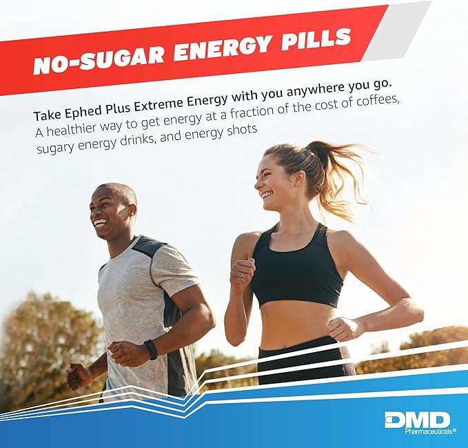 Ephed Plus Extreme Energy with Mormon Tea, 350 mg Caffeine Supplement with Vitamin B6, B12, and 25mg Mormon Tea per 2 Capsule Serving, 100 Capsules