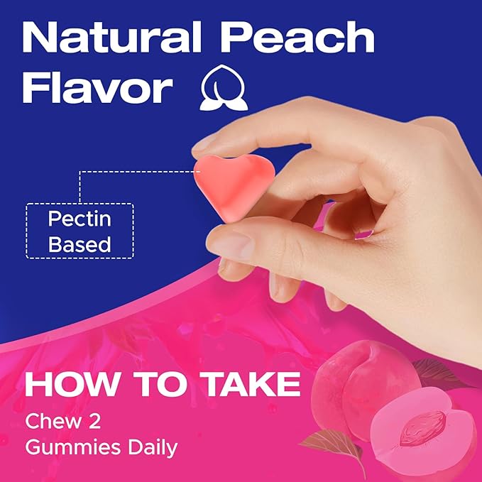 Booty Gummies for Butt Growth and HIPS - BBL Gummies for Bigger Butt - Bum Gummies with Multivitamins and Herbal Extracts for Natural Curves - Peach Flavor - 120 Gummies