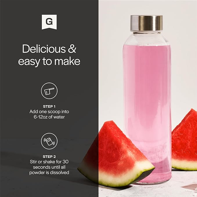 Gainful Pre Workout Powder with Caffeine, L Theanine, L Citrulline, Beta Alanine, BCAA's, Energy & Muscle Support, Watermelon, 14 Servings