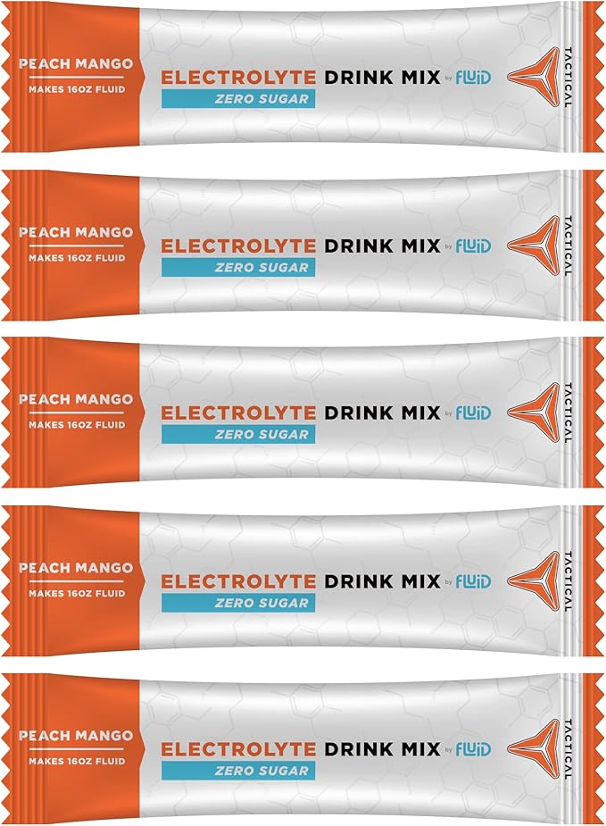Zero Sugar, Keto Electrolyte Powder, Hydration Packets, Made in USA (Peach Mango, 25 Count)
