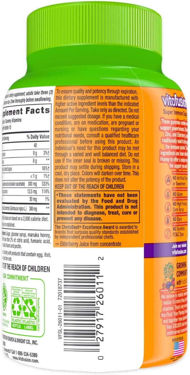 Vitafusion Super Immune Support Gummy Vitamins, 45ct