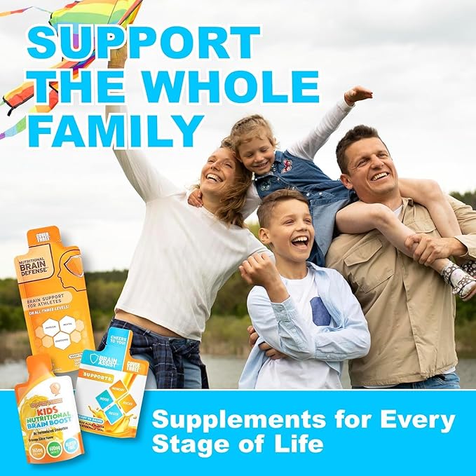 Cover Three Brain Assist Brain Supplement, Nutritional Focus Supplement with Curcumin, Uridine, Orange Slice Liquid Brain Support Formula, High Performance Memory Supplements (6 Boxes)