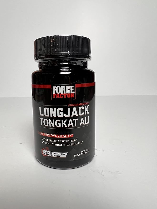 Force Factor Longjack Tongkat Ali 500 mg for Men, Longjack Tongkat Extract to Support Male Vitality & Improve Drive, Capsules with BioPerine Black Pepper Extract, 30 Count (Pack of 3)