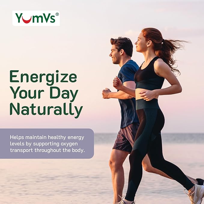 VumVs Iron Gummies for Women and Men - Grape Flavor - 10 mg Chewable Iron Supplement for Women Gummies with Vitamin C - Kosher, Gluten Free - Blood Builder Iron Supplement Gummies (60 Count), 1 Pack