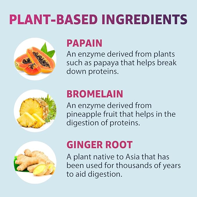 Digestive Enzymes Gummies with Probiotics, Papaya, Bromelain, Ginger - Bloating Relief & Gut Health Chewable Supplement for Women Men Digest Proteins Dairy Carbs Veggies Fats, Sugar Free Vegan, 120Cts
