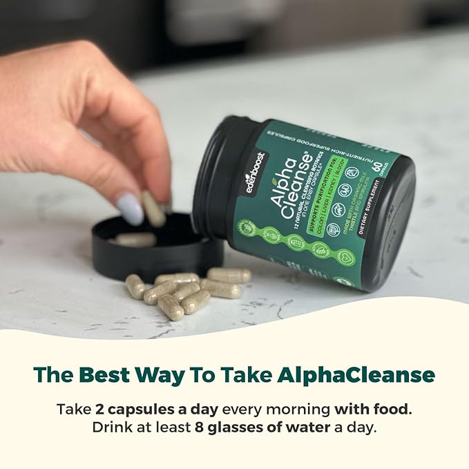 AlphaCleanse | Liver Health and Detox Blend Made with 12 Organic Superfoods. Milk Thistle, Dandelion Root, Burdock Root. Formulated for Detox Support, Liver, Digestive Health.