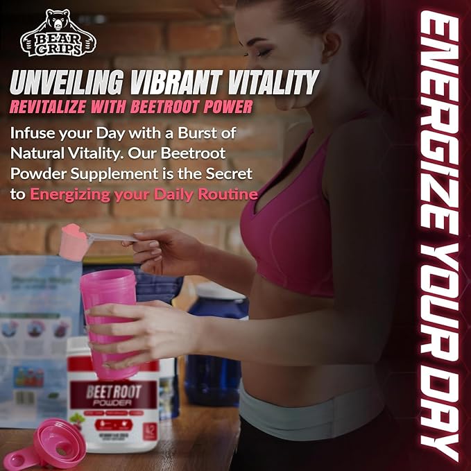 Organic Beet Root Powder - Nitric Oxide Supplement Super Food Beets Supplements, Beet Powder Organic High Blood Pressure Supplements, Beets for High Blood Pressure Support & Heart Health Support