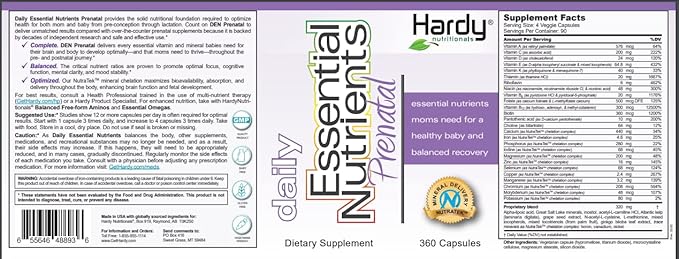 Daily Essential Nutrients Prenatal: The Most Complete Prenatal Supplement for Pregnant and Nursing Mothers - Broad Spectrum Micronutrients