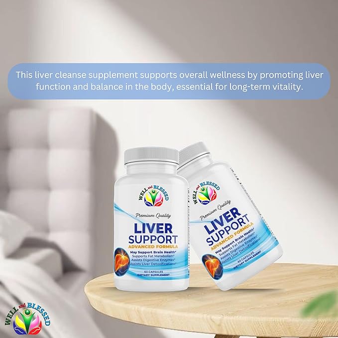 Liver Support Herbal Supplements - 60 Capsules - Advanced Formula for Liver Health - Support Fat Metabolism - Assists Digestive Enzymes, Liver Detoxifications