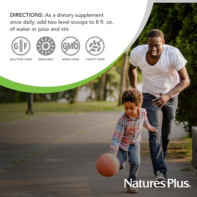 NaturesPlus Ultra Juice Green Powder - .66 lbs, Green Drink - Multinutrient Supplement, 20 Whole Green Foods & Global Algae- Non-GMO, Organic, Gluten-Free - 30 Servings