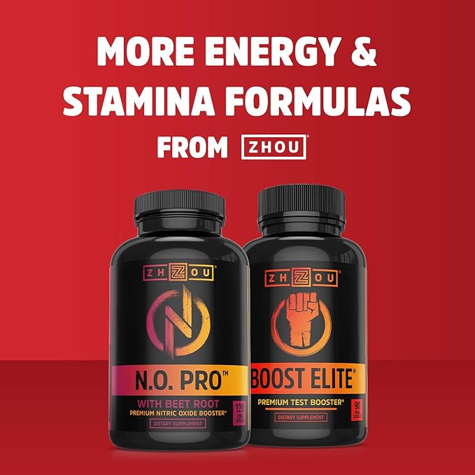 Zhou Premium Horny Goat Weed Extract with Maca & Tribulus | Enhanced Energy Complex for Men & Women | 30 Servings, 60 Veggie Capsules