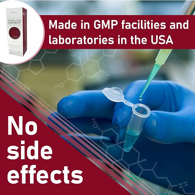 Wellgenix Puriclean Instant Complete Body Cleanser, 32 Fl Oz Fruit Punch, Premium Extra Strength Herbal Cleanse Detox Drink (2 Pack)