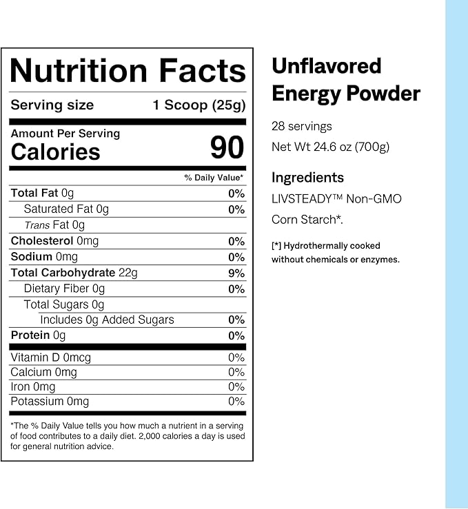UCAN Energy Powder, Unflavored, Keto, Sugar-Free Pre & Post Workout for Men & Women, Non-GMO, Vegan, Gluten-Free, Great for Runners, Gym-Goers and High Performance Athletes | 28 Servings (24.6 Ounces)