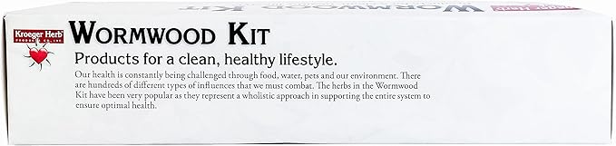 Kroeger Herb, Wormwood Herb Supplement Kit, Black Walnut, Clove, Quassia, Worm Wood Detox Cleanse - Capsules, Non-GMO, Gluten Free, No Preservatives or Fillers, Made in USA