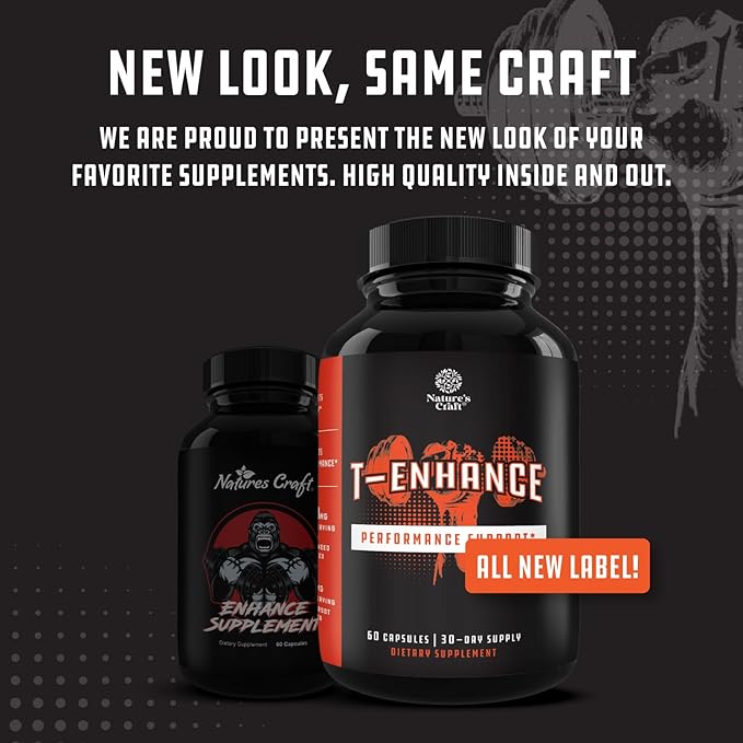 Testosterone Supplement for Men with Tongkat Ali and Horny Goat Weed - Testosterone Booster for Men for Energy Muscles and Drive with Invigorating Herbal Maca Root for Men (1 Month Supply)