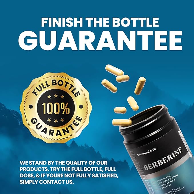Berberine Supplement - Doctor Formulated Berberine HCL Complex 1000mg per Serving - Pure Berberine with Ceylon Cinnamon Plus Chromium Picolinate, & Magnesium Glycinate - 90 Capsules