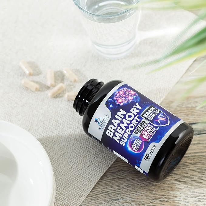 Nootropic Brain Supplements for Memory and Focus - 40 Nootropics & Vitamins to Support Clarity & Concentration, Brain Health Memory Pills with Phosphatidylserine Bacopa Huperzine & DMAE - 180 Capsules