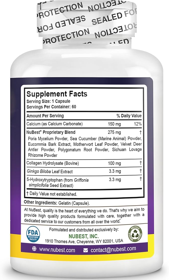 NuBest Tall - Powerful Formula for Strong Bones, Immunity & Healthy Development with Calcium, Collagen & Herbs - for Children (5+) & Teens Who Don’t Drink Milk Daily - 2 Pack | 2 Months Supply