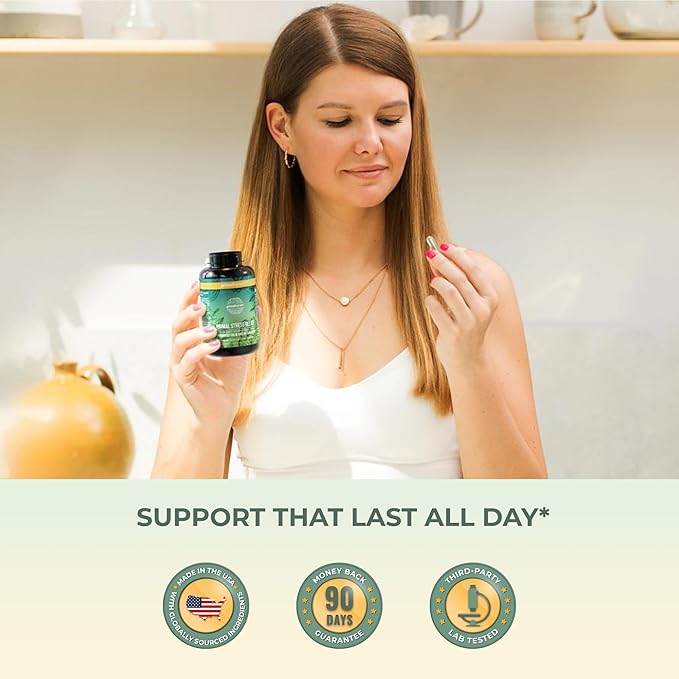 Primal Harvest Stress Relief Supplement for Women and Men Pure Ashwagandha Root Extract, L-Theanine Supplements, 30 Capsules