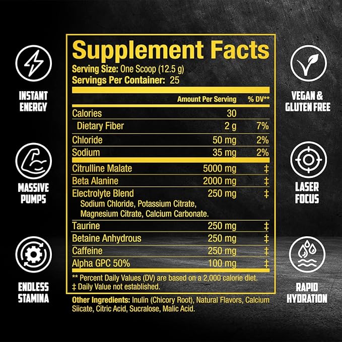 BALLISTIC Pre Workout | #1 New Pre Workout Powder w/ Nitric Oxide Booster, Electrolytes, Caffeine & Nootropics | Insane Pumps, Focus, Stamina, Energy, Hydration for Men & Women - Rocket Pop