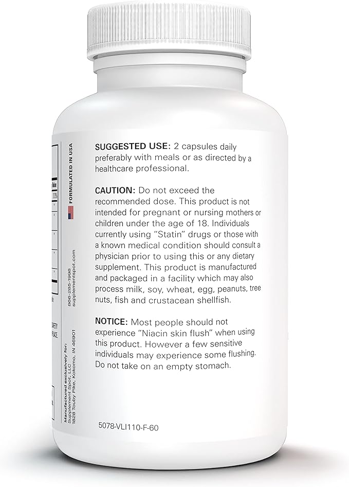 Choless Control Supplement – Vitamin B3, Beta Sitosterol, Niacin, & Cayenne Pepper Supplements – Choless Supplements (60 Capsules)