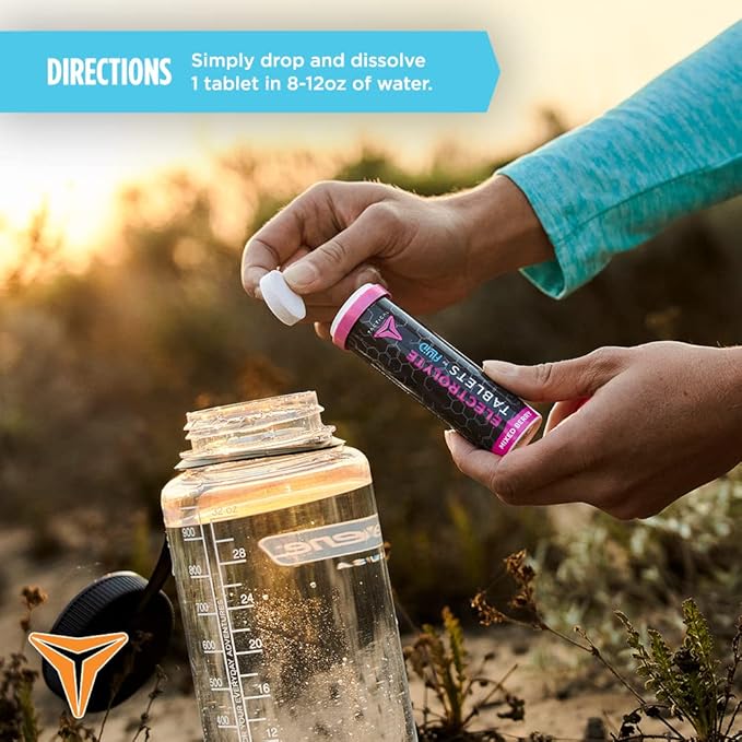 Fluid Tactical- Effervescent Hydration Tablets, Electrolyte Replacement & Dehydration Prevention, 4 Pack, 40 Servings (Lemon Lime)