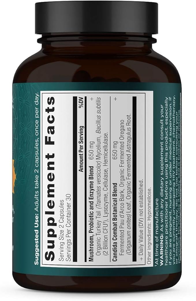 Gut Health Supplement by Ancient Nutrition, Candida Capsules, Provides Occasional Diarrhea, Constipation, Gas and Bloating Relief, Supports Immune Function, Gluten Free and Keto Friendly, 60 Capsules